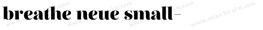 breathe neue small字体转换